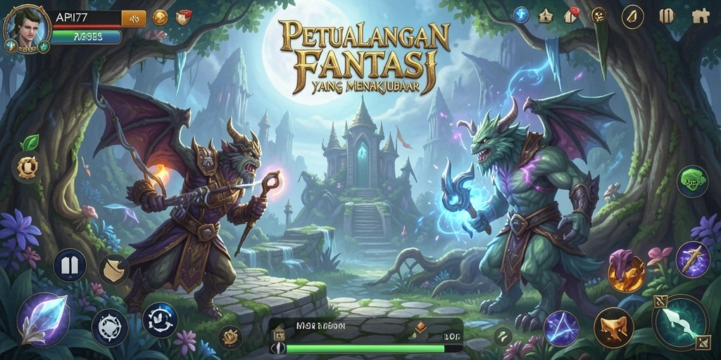 Tampilan gameplay RPG menarik di API77 dengan karakter unik.