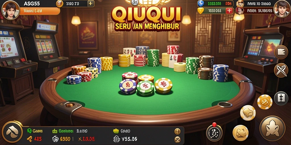 Tampilan gameplay QiuQiu yang seru dan interaktif.