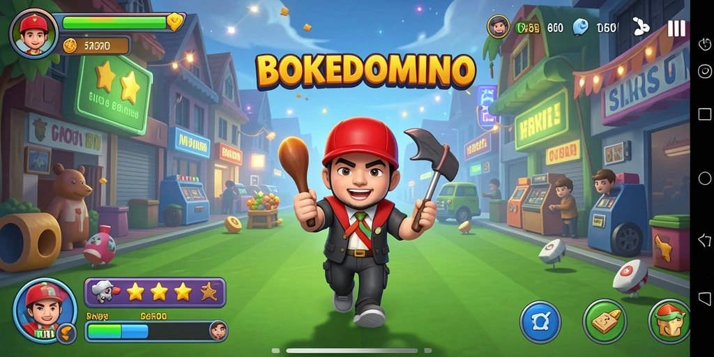 Tampilan antarmuka BOKEDOMINO yang modern dan fungsional.