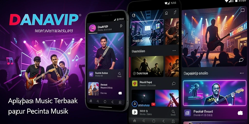 Tampilan antarmuka DANAVIP dengan berbagai pilihan lagu.