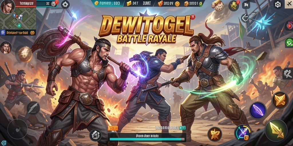 Gameplay DEWITOGEL yang intens dan seru dalam Battle Royale.