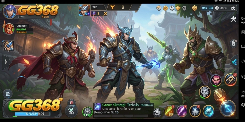 Tampilan screenshot GG368 menampilkan pertempuran strategis yang intens.