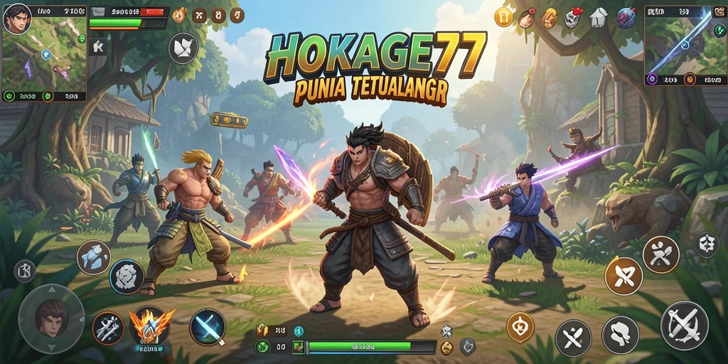 Gameplay HOKAGE77 yang menampilkan petualangan di dunia terbuka yang luas.