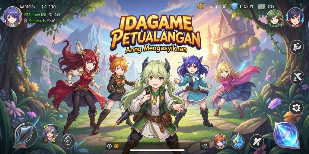 Tangkapan layar IDAGAME menampilkan action seru dalam dunia anime.