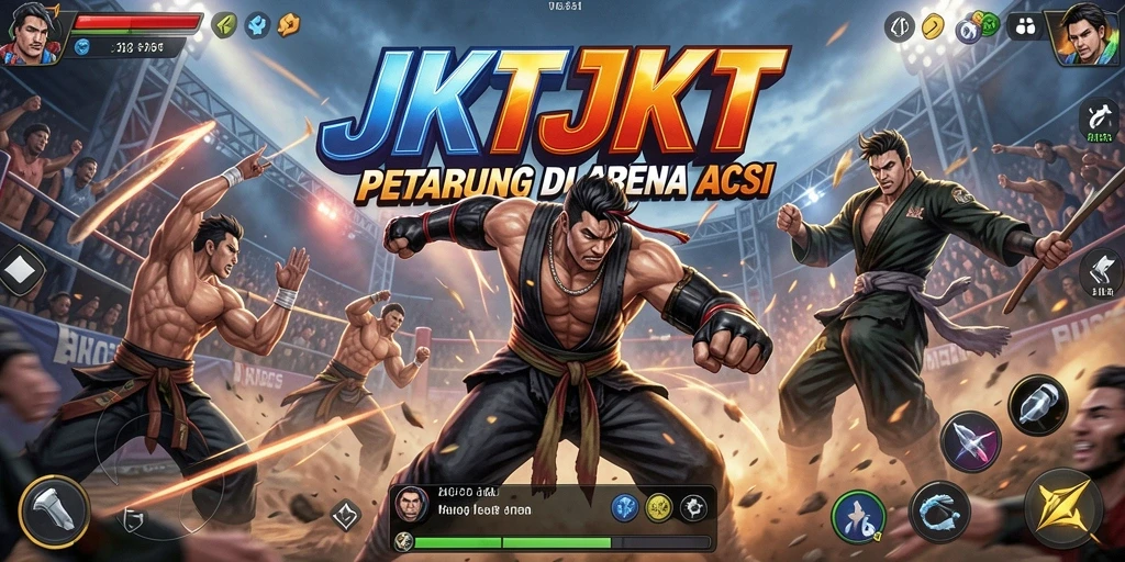 Gameplay seru dan aksi mendebarkan dalam pertarungan JKTJKT.