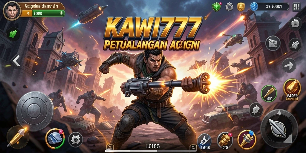 Screenshot menampilkan aksi mendebarkan dalam gameplay KAWI777.