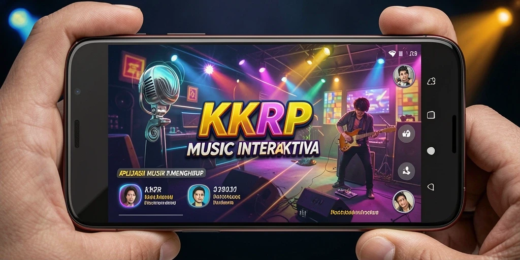 Screenshot utama KKRP menampilkan gameplay seru dalam aplikasi musik.
