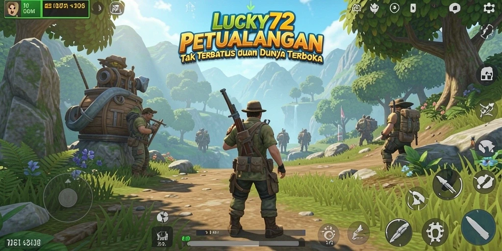 Tangkapan layar yang menunjukkan petualangan seru dalam game Open World.