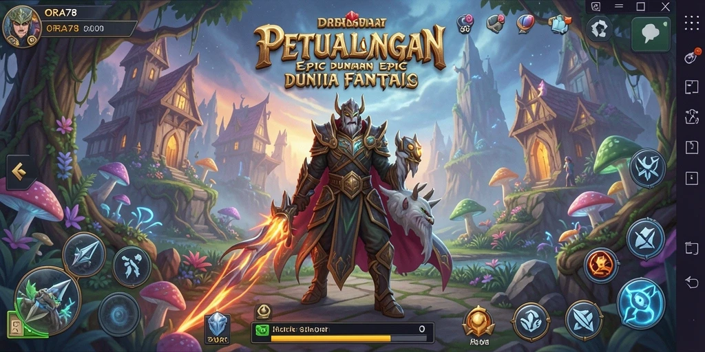 Screenshot menunjukkan aksi seru dalam pertempuran RPG yang mendebarkan.