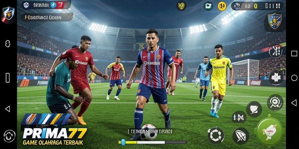 Tampilan menarik dari gameplay PRIMA77 dengan aksi olahraga yang seru.