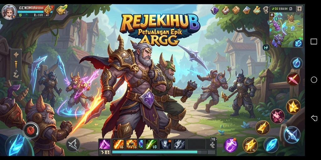 Tampilan gameplay menakjubkan dalam REJEKIHUB dengan pertarungan seru.
