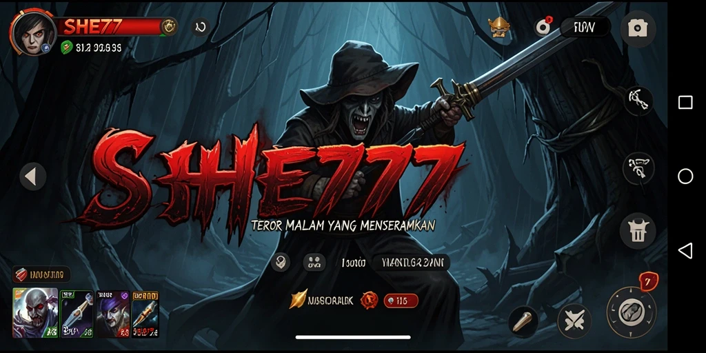 Gameplay menegangkan di dunia horor yang kelam.