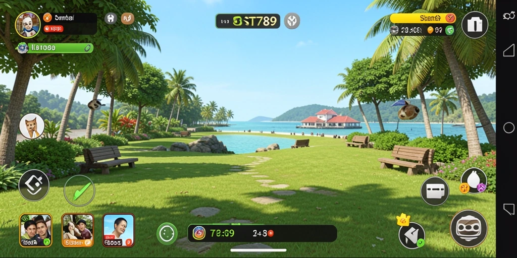 Tampilan gameplay ST789 yang ceria dan menghibur.