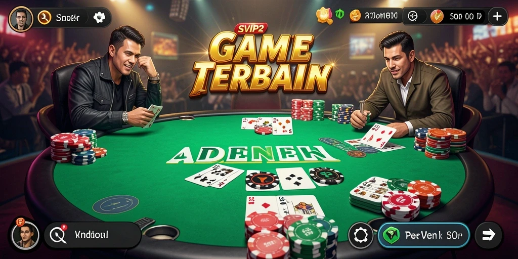 Screenshot gameplay SVIP2 menampilkan keseruan di meja Poker.